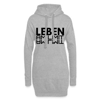 leben am limit - Hoodie-Kleid - Grau meliert - Vorne