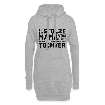 ICH BIN STOLZE MAMA EINER GROSSARTIGEN TOCHTER - Hoodie-Kleid - Grau meliert - Vorne