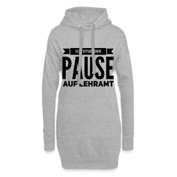 Pause auf Lehramt Geschenk Studium - Hoodie-Kleid - Grau meliert - Vorne