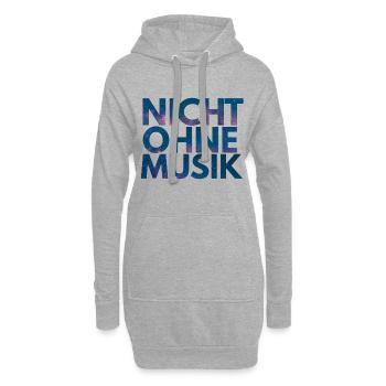 NICHT OHNE MUSIK - Hoodie-Kleid - Grau meliert - Vorne