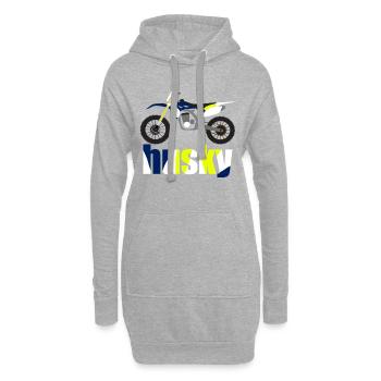 Husky Enduro Cross Geschenk Geschenkidee - Hoodie-Kleid - Grau meliert - Vorne