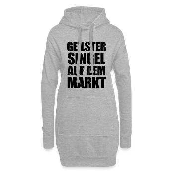 Geilster Single Auf dem Markt Lustiges Spruch - Hoodie-Kleid - Grau meliert - Vorne