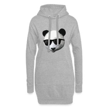 Panda Pandabär Tier cool Sonnenbrille - Hoodie-Kleid - Grau meliert - Vorne