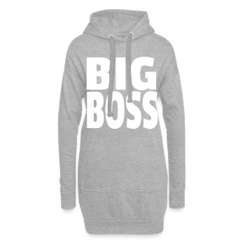 BIG BOSS PATRON DRÔLE de cadeau - Sweat-shirt à capuche long Femme - gris chiné - Devant