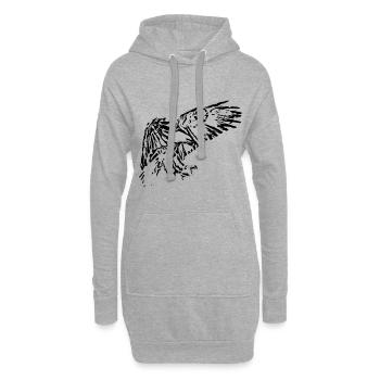 Aigle - Sweat-shirt à capuche long Femme - gris chiné - Devant