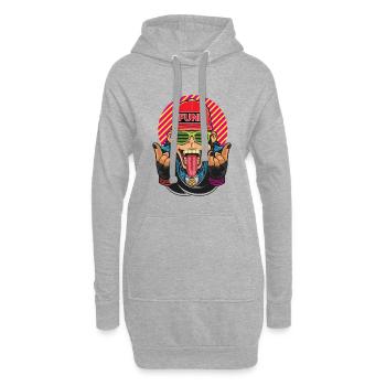 Funky Affe - Hoodie-Kleid - Grau meliert - Vorne