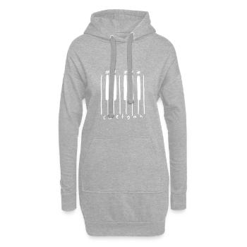 Piano pianiste pianiste pianiste touches de piano note - Sweat-shirt à capuche long Femme - gris chiné - Devant