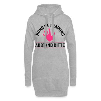 Hunde – Shirt Lieblingstier Training Geschenk - Hoodie-Kleid - Grau meliert - Vorne