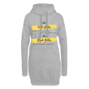 The will of God deutsch - Hoodie-Kleid - Grau meliert - Vorne