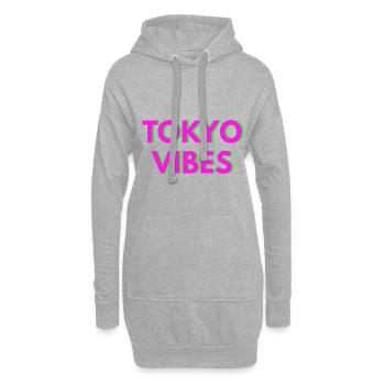 TOKYO VIBES - Hoodie-Kleid - Grau meliert - Vorne
