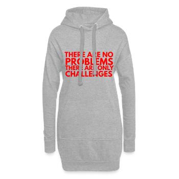 Motivational slogan - Hoodie Dress - heather grey - Front