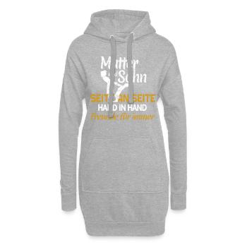 Mutter und Sohn Freunde fürs Leben - Hoodie-Kleid - Grau meliert - Vorne