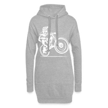 Biken Mountainbike Downhill - Hoodie-Kleid - Grau meliert - Vorne