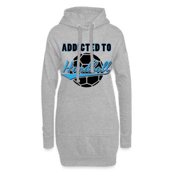 Handball Handball Sport Idée cadeau - Sweat-shirt à capuche long Femme - gris chiné - Devant