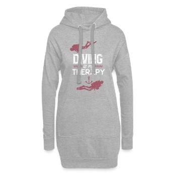 Dive Tauchen - Hoodie-Kleid - Grau meliert - Vorne