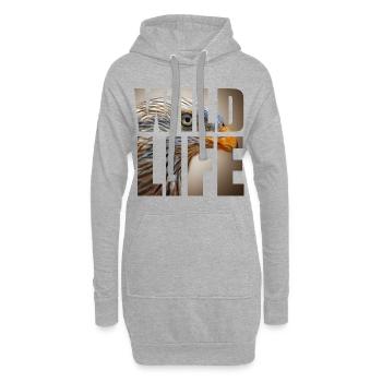Wildlife Wildnis Greifvogel Milan Bild Natur - Hoodie-Kleid - Grau meliert - Vorne