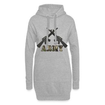 ARMY Armee Militär Waffe - Hoodie-Kleid - Grau meliert - Vorne