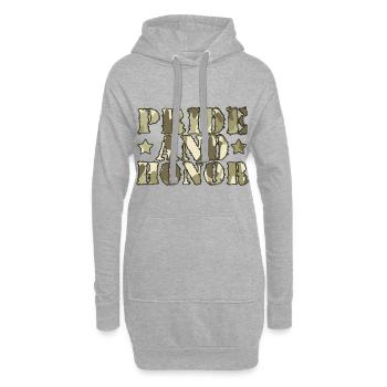 FIERTÉ ET HONNEUR armée militaire - Sweat-shirt à capuche long Femme - gris chiné - Devant