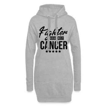 Le combattant contre le cancer! - Sweat-shirt à capuche long Femme - gris chiné - Devant