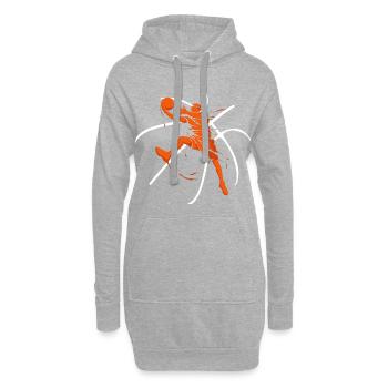Basketball Sport - Hoodie-Kleid - Grau meliert - Vorne
