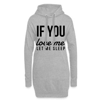 Sommeil Drôle Dire Matin Cadeaux - Sweat-shirt à capuche long Femme - gris chiné - Devant