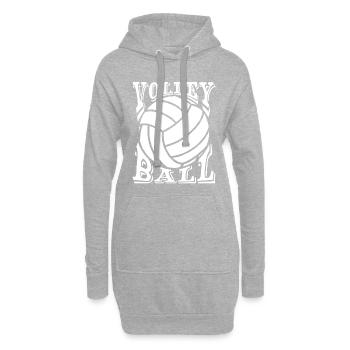 Volley volley beach volley sport volley - Sweat-shirt à capuche long Femme - gris chiné - Devant