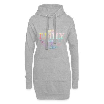 Ich bin Emily Doing Emily Things Geschenk - Hoodie-Kleid - Grau meliert - Vorne