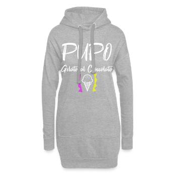 PUPO Cantante Gelato Italy Geschenk Lustig - Hoodie-Kleid - Grau meliert - Vorne