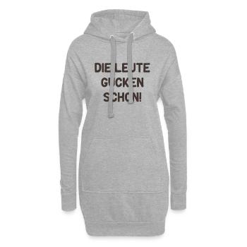 Drôle de sort Les gens ont déjà l’air drôles créatifs - Sweat-shirt à capuche long Femme - gris chiné - Devant