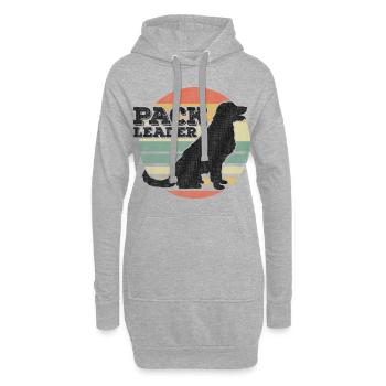 Chef de meute! - Sweat-shirt à capuche long Femme - gris chiné - Devant