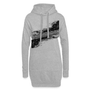 Truck,Car, Car, Tire Footprint,Accident, Limited - Hoodie Dress - heather grey - Front