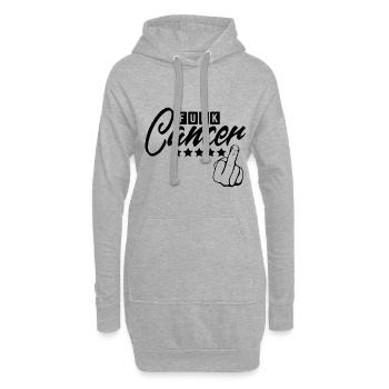 Fuck Cancer! Dire contre le cancer - Sweat-shirt à capuche long Femme - gris chiné - Devant