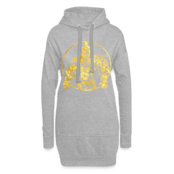 spartaner gold logo - Hoodie-Kleid - Grau meliert - Vorne