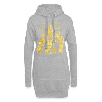 or spartiate - Sweat-shirt à capuche long Femme - gris chiné - Devant