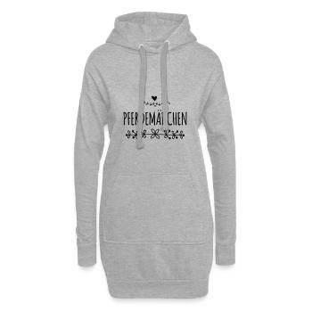 Pferdemädchen | Pferd Reiten Pferdestall Geschenke - Hoodie-Kleid - Grau meliert - Vorne