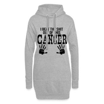 Je brise ce cancer! Proverbes contre le cancer - Sweat-shirt à capuche long Femme - gris chiné - Devant