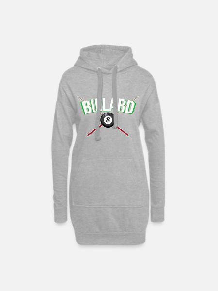 Billard Koe Billardkugel - Hoodie-Kleid - Grau meliert