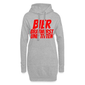 BIER BRATWURST UND TITTEN - Hoodie-Kleid - Grau meliert - Vorne