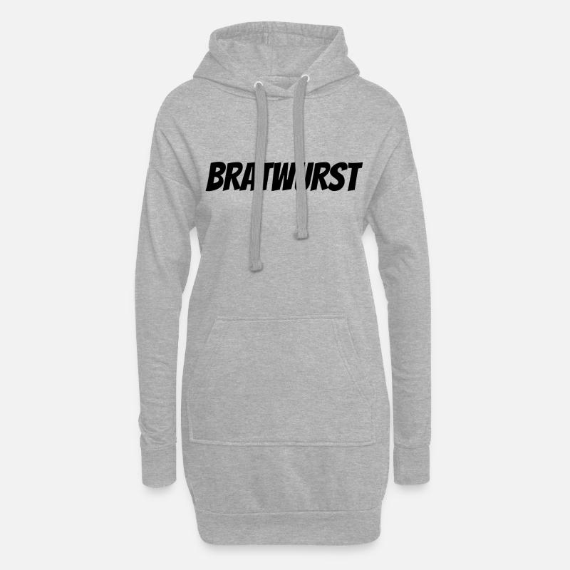 Bratwurst Bratwurst - Hoodie-Kleid - Grau meliert