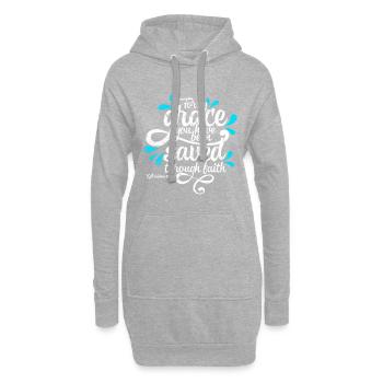 Bible verset communauté de foi - Sweat-shirt à capuche long Femme - gris chiné - Devant
