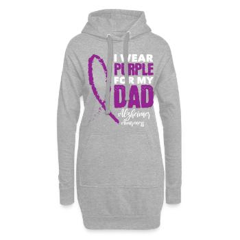 Alzheimer Purple - Hoodie-Kleid - Grau meliert - Vorne