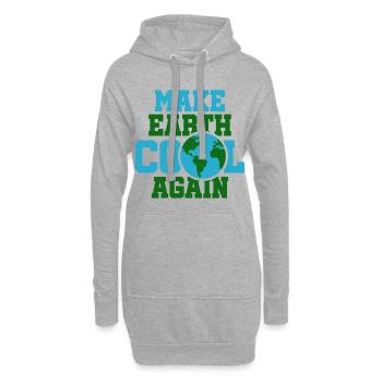 Protection de l'environnement protection du climat nature terre - Sweat-shirt à capuche long Femme - gris chiné - Devant