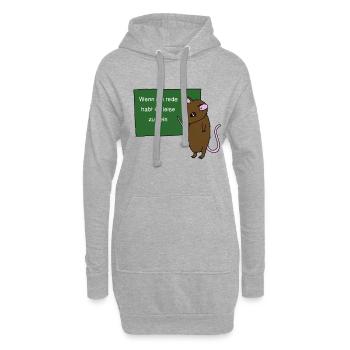 Lehrer - Hoodie-Kleid - Grau meliert - Vorne