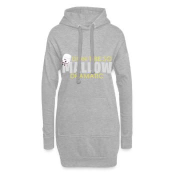 Marshmallow Dramatisch Spruch - Hoodie-Kleid - Grau meliert - Vorne