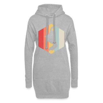 Dance break dance - Sweat-shirt à capuche long Femme - gris chiné - Devant