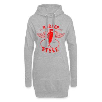 Barber Friseur Spruch - Hoodie-Kleid - Grau meliert - Vorne