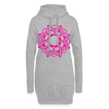 Fleur Fleur Bouquet - Sweat-shirt à capuche long Femme - gris chiné - Devant