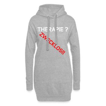 Therapie zwecklos - Hoodie-Kleid - Grau meliert - Vorne