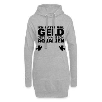 J’ai eu de l’argent. - Sweat-shirt à capuche long Femme - gris chiné - Devant