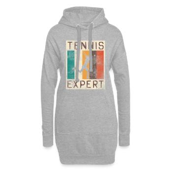 TENNIS expert sports - Sweat-shirt à capuche long Femme - gris chiné - Devant